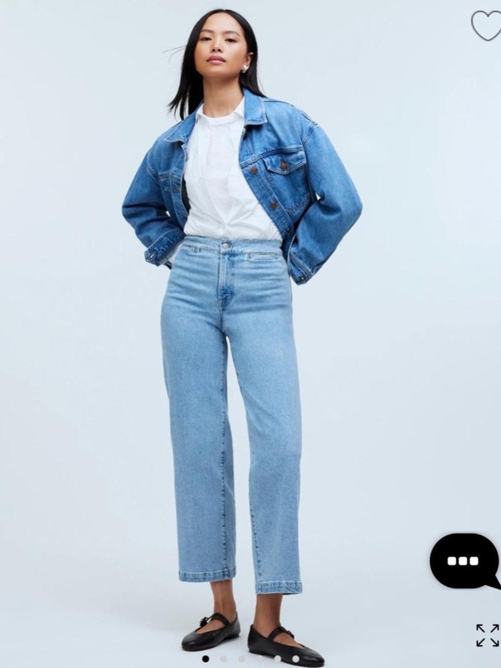 High-Rise Straight Leg Jeans - Light Blue